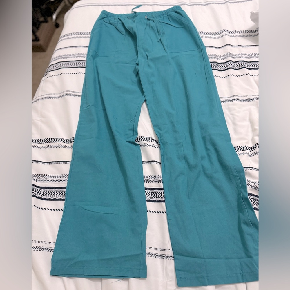 Men’s NWOT Casual Pants w/ Drawstring - Teal, XXL